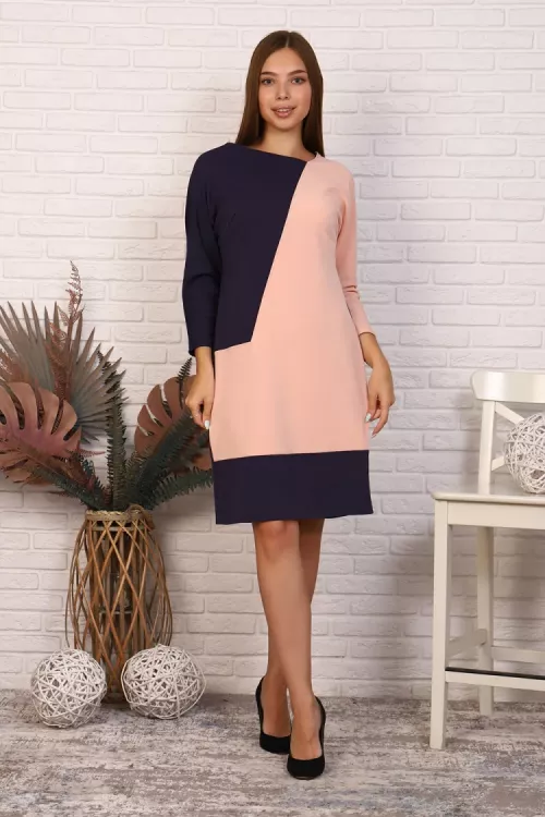 Платье 39509 синий последний размер