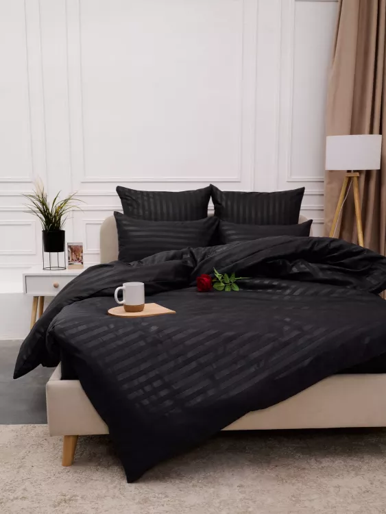 КПБ Микрофибра-Страйп - Графит