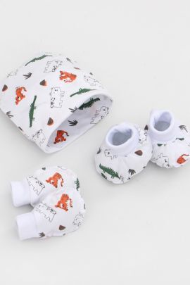 Комплект грудничковый КПЛ-ГР/Зверушки белый последний размер