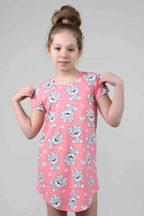 Сорочка детская 22079, кулирка, мишки, размеры 34-42