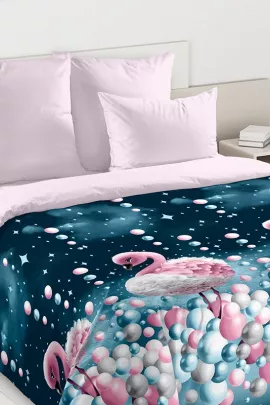 Постельное белье Розовый фламинго Перкаль