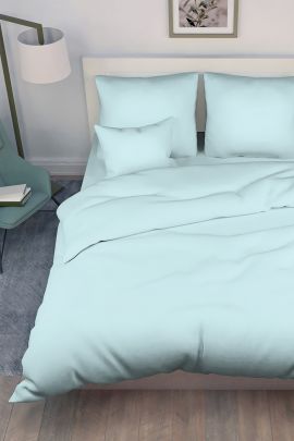 Постельное белье поплин гладкокрашенный - Небесно-голубой