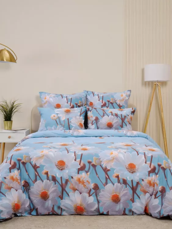 Пододеяльник бязь люкс на молнии - Ромашки