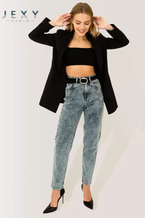 Джинсы 01 серо-голубой последний размер