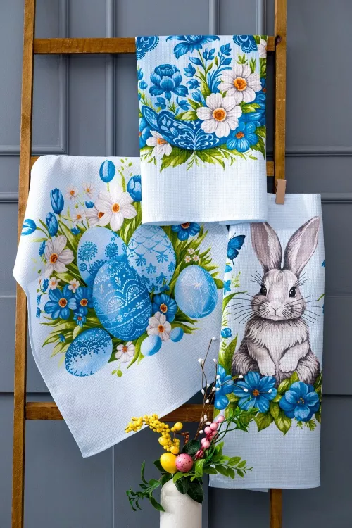 Пасхальные истории набор полотенец вафельных