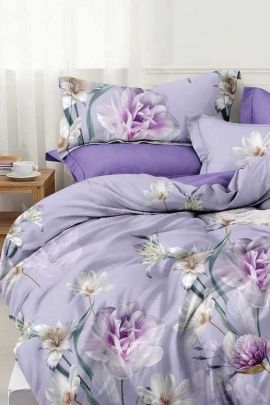 Постельное белье поплин эксклюзив на молнии - Лиловая фантазия