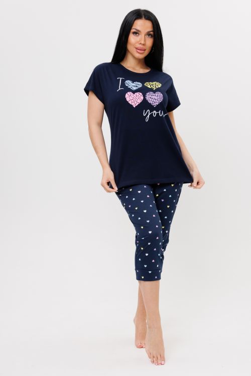 Костюм с бриджами Сердечки