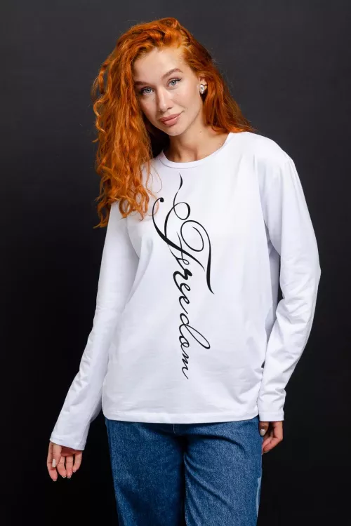 Футболка 48766 белый Freedom последний размер