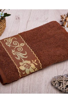 Прованс полотенце махровое (Турция) коричневый  70*140 ПМ.70.140