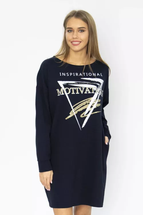 Платье Мотивация темно-синий последний размер