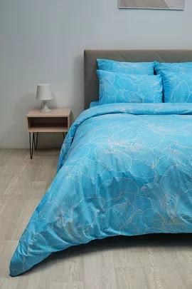 Пододеяльник поплин - Вернисаж, цвет голубой