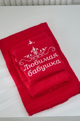 14418/12 "Любимая бабушка"полотенце махровое плотность 350гр