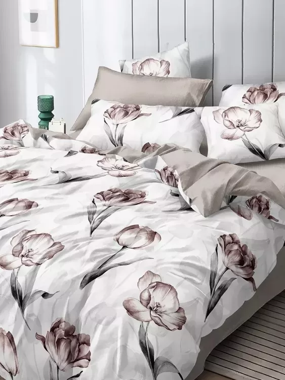 Постельное белье поплин эксклюзив на молнии - Асти