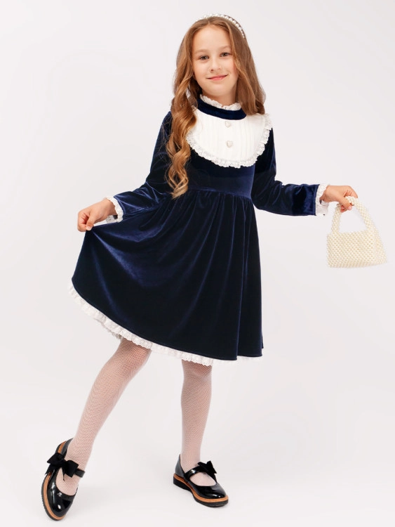 Платье бархатное для девочки 675654