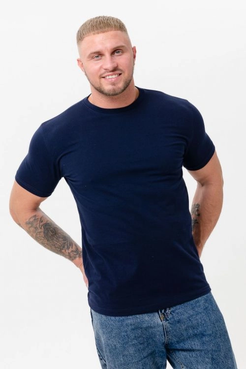 Футболка мужская 94618 темно-синий последний размер