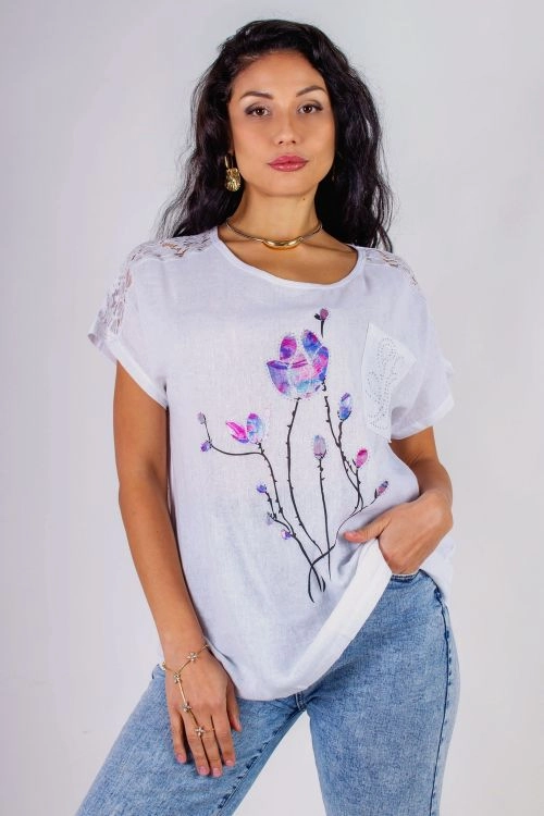 Льняная блуза 4568