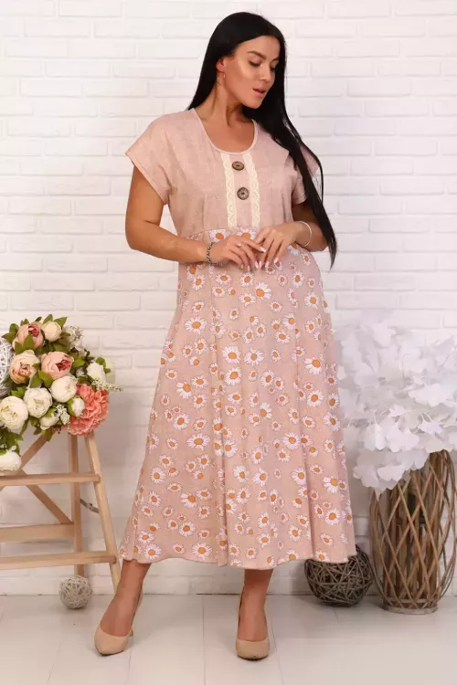 Платье 2589 бежевый последний размер