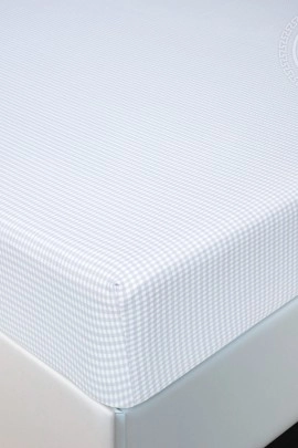 Простыня на резинке "Клетка (серый)" 256 200х200х20 256