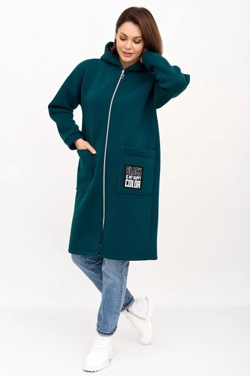 Толстовка женская 9866 (темно зеленый)