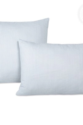 Трикотажная наволочка на молнии Клетка (серый) 258 70х70 258