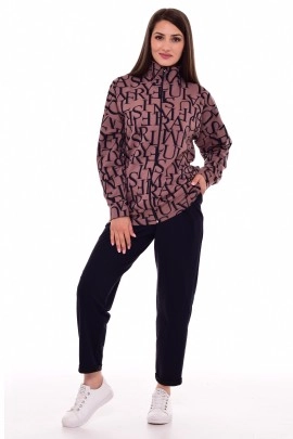 Костюм женский 5-287б (какао+синий)