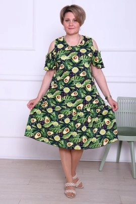 Платье Тропиканка Авокадо-2 зеленый последний размер