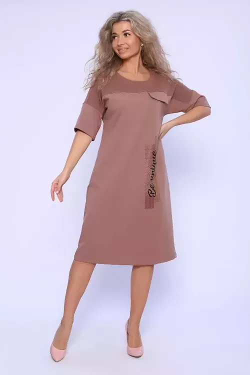Платье 97845 шоколад последний размер