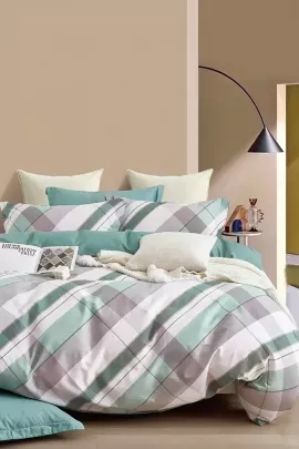 Постельное белье сатин элит на молнии - Агава