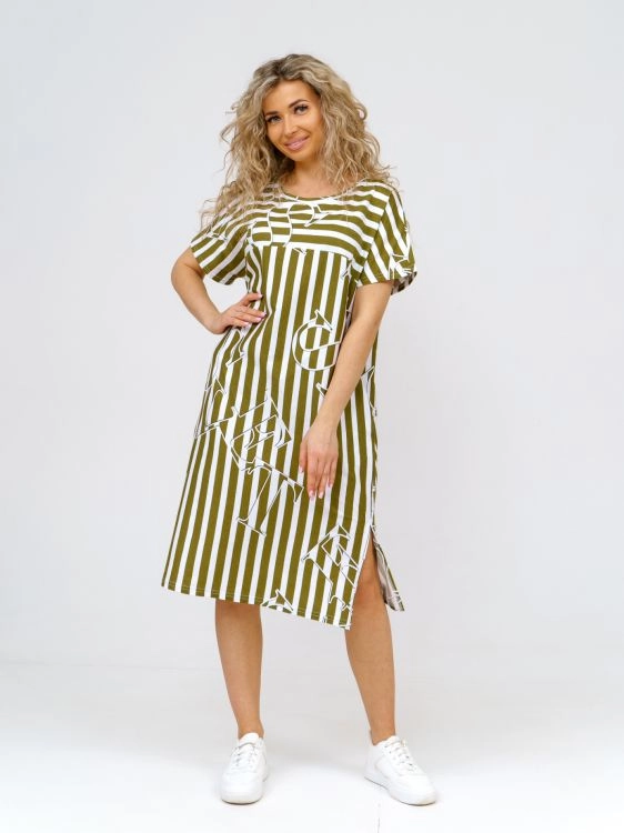 Платье 1086 П (хаки)