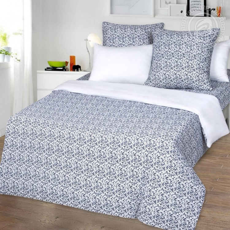 Пододеяльник трикотажный на молнии Завиток белый 263 200х215 263