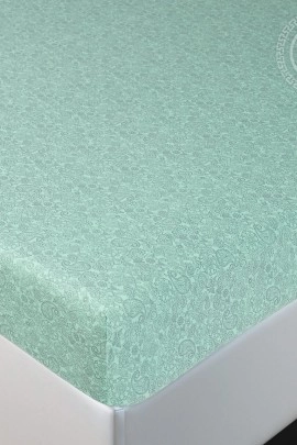 Простыня на резинке "Ажур зеленый" 256 200х200х20 256