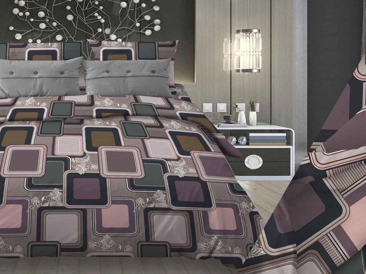 Лабиринт(коричневый) КПБ бязь