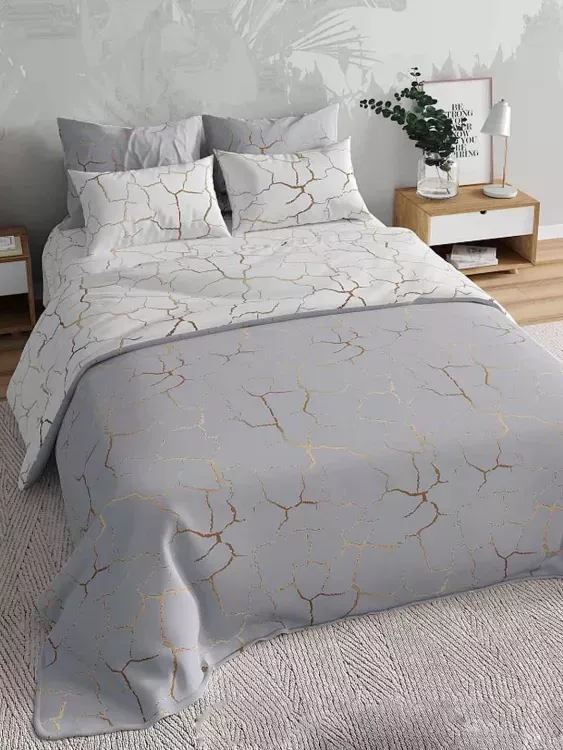 Постельное белье - Кракле Серый