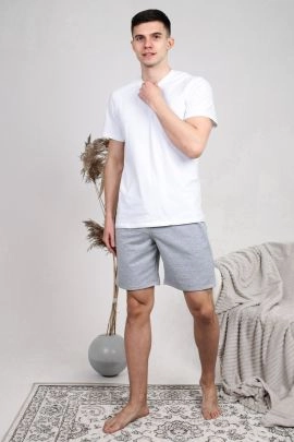 Шм-01 НСД Шорты мужские (футер) Серый меланж