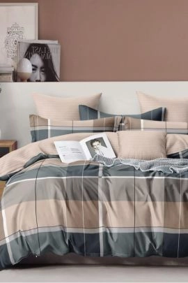 Персей КПБ сатин с простыней на резинке