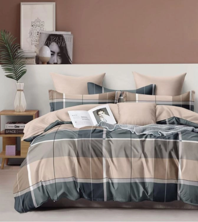 Персей КПБ сатин с простыней на резинке