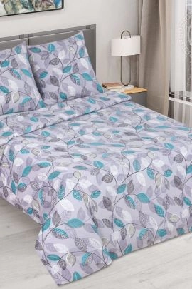 Комплект постельного белья (КПБ) Серебряные листья бязь последний размер