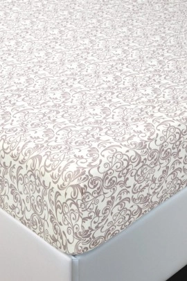 Простыня на резинке "Завиток капучино" 256 200х200х20 256