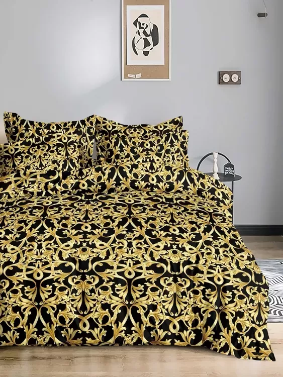 Постельное белье полисатин на молнии - Золотой вензель