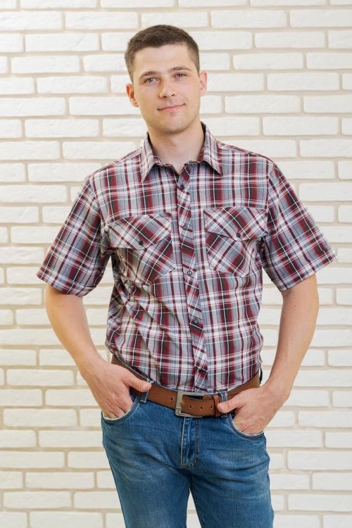 Рубашка мужская шотландка К/Р Арт. 1852
