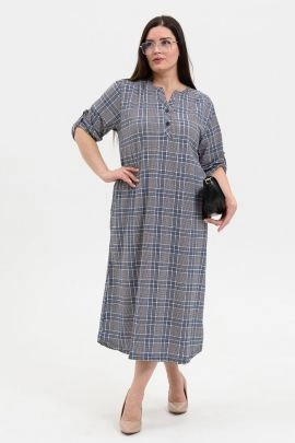Платье 95512 серая клетка последний размер