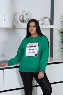 Молния кофта женская (зеленый)