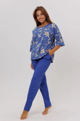 Костюм с брюками Лилия синий