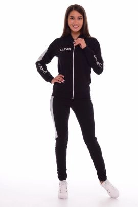 Костюм 5-220 черный + серебро последний размер