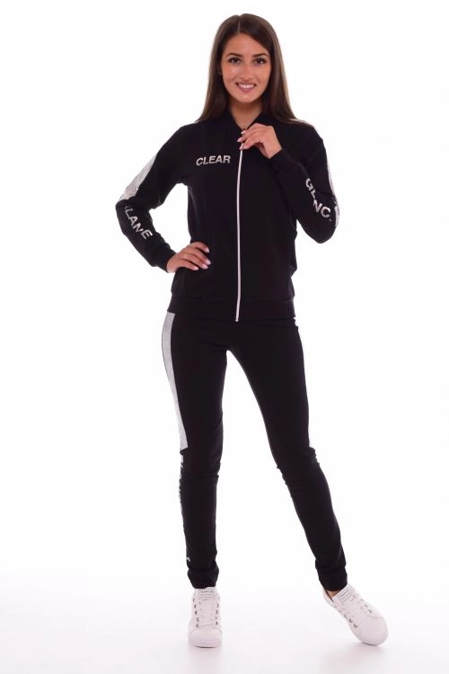 Костюм 5-220 черный + серебро последний размер