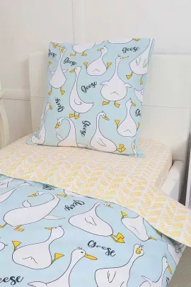 Постельное белье - Гусь-обнимусь (мята)