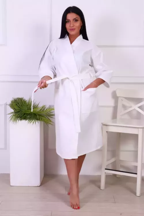 Халат Кимоно ВК-225-7*7 вафельный белый последний размер