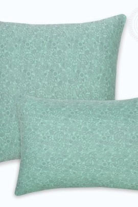 Трикотажная наволочка на молнии Ажур зеленый 258 70х70 258