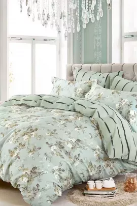 Постельное белье сатин элит на молнии - Северный цветочек