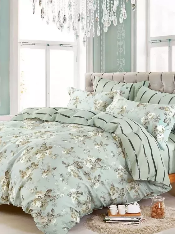 Постельное белье сатин элит на молнии - Северный цветочек